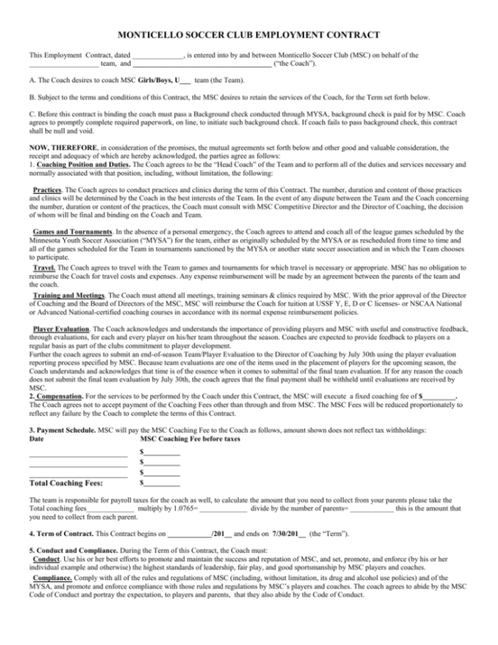 Costum Career Coaching Contract Template Pdf Example