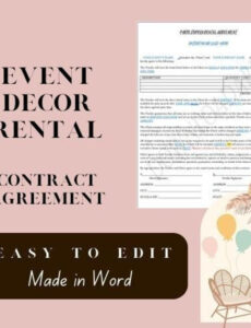 Costum Event Production Contract Template Word