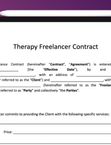 Couples Therapy Contract Template Doc Example