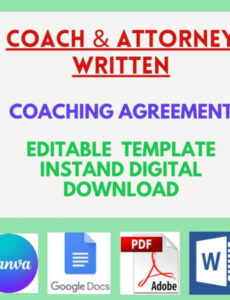 Editable Health Coaching Contract Template Pdf Sample