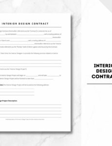 Editable Interior Decorator Contract Template Doc Example