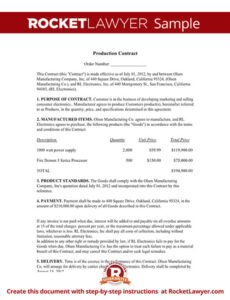 Editable Post Production Contract Template