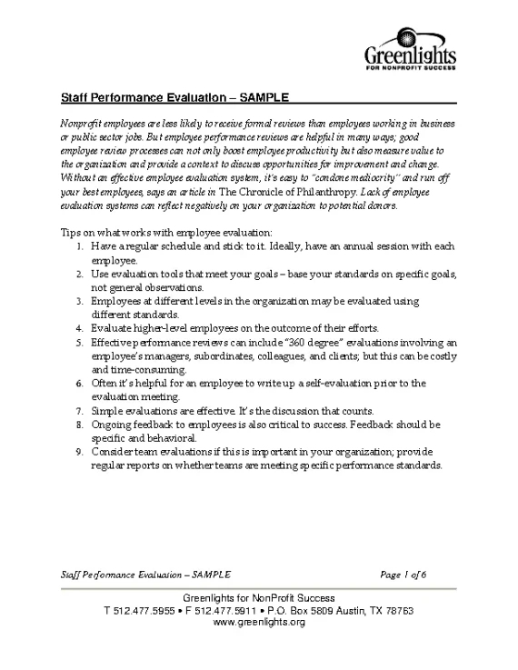 Editable Under Performance Review Template Word Sample