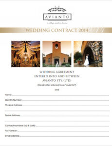 Editable Wedding Decorator Contract Template Doc Example