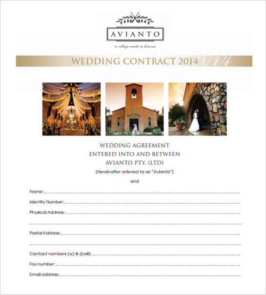 Editable Wedding Decorator Contract Template Doc Example