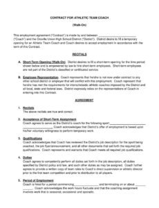 Free Career Coaching Contract Template  Example