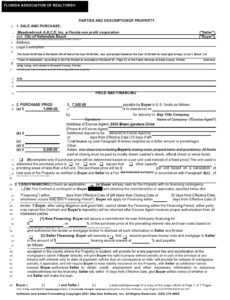 Free Owner Financed Land Contract Template Pdf Example