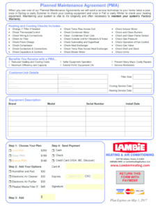 Hvac Yearly Service Contract Template Doc Sample