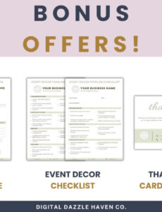 Printable Event Decorator Contract Template Word Example