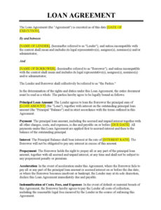 Printable In House Financing Contract Template Pdf Example