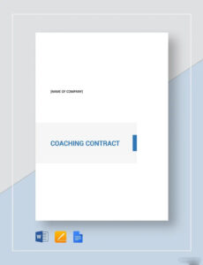 Professional Career Coaching Contract Template