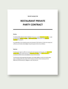 Best Private Event Contract Template Doc