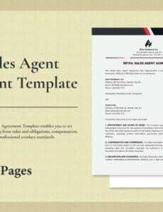 Best Sales Agent Contract Template Doc Example