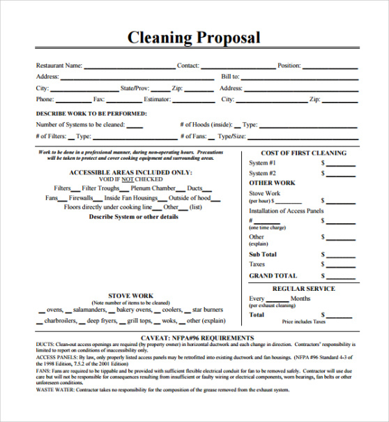 Costum School Cleaning Contract Template