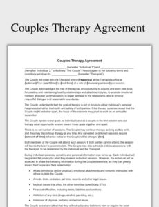 Costum Student Counselling Contract Template Word Sample