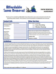 Costum Yard Work Contract Template Doc Example