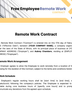 Editable Month To Month Employment Contract Template  Sample