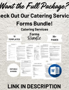 Free Catering Event Contract Template Word Example