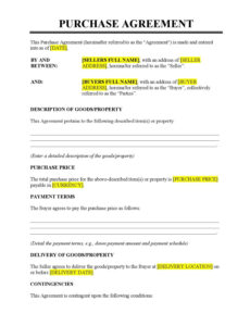 Free Equipment Sales Contract Template Pdf Sample
