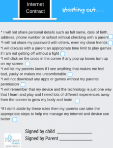 Kids Phone Contract Template Doc Example