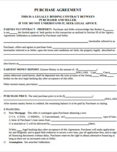 Professional Estate Agent Sales Contract Template  Example