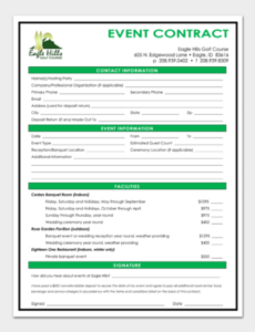 Professional Music Event Contract Template  Sample