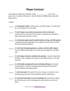 Professional Youth Soccer Player Contract Template Doc Example