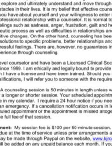 Student Counselling Contract Template Doc Sample