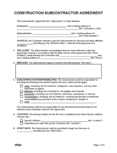 Yard Work Contract Template Doc Example