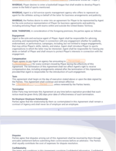 Youth Soccer Player Contract Template Pdf Example