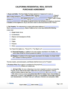 california-real-estate-purchase-agreement-template