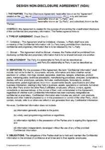 Design Non Disclosure Agreement Template design-non-disclosure-agreement-template