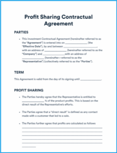 employee-profit-sharing-agreement-template