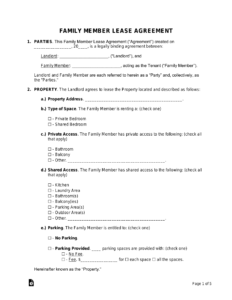 Family Member Rental Agreement Template family-member-rental-agreement-template
