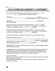insurance-hold-harmless-agreement-template