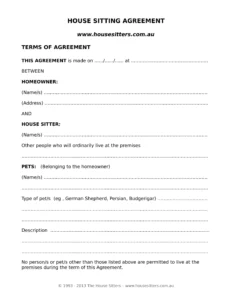 long-term-house-sitting-agreement-template