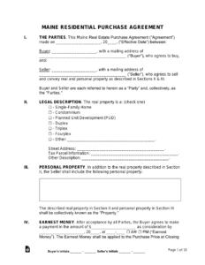 maine-purchase-and-sale-agreement-template