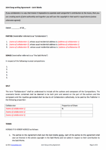 song-co-writer-agreement-template